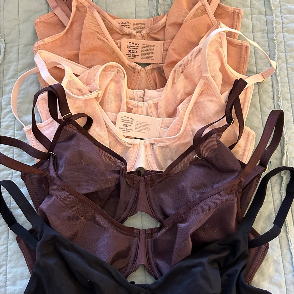 HUGE LOT of Soma Unbelievable Lift Perfect Coverage 32DD Barely Worn & Still New
